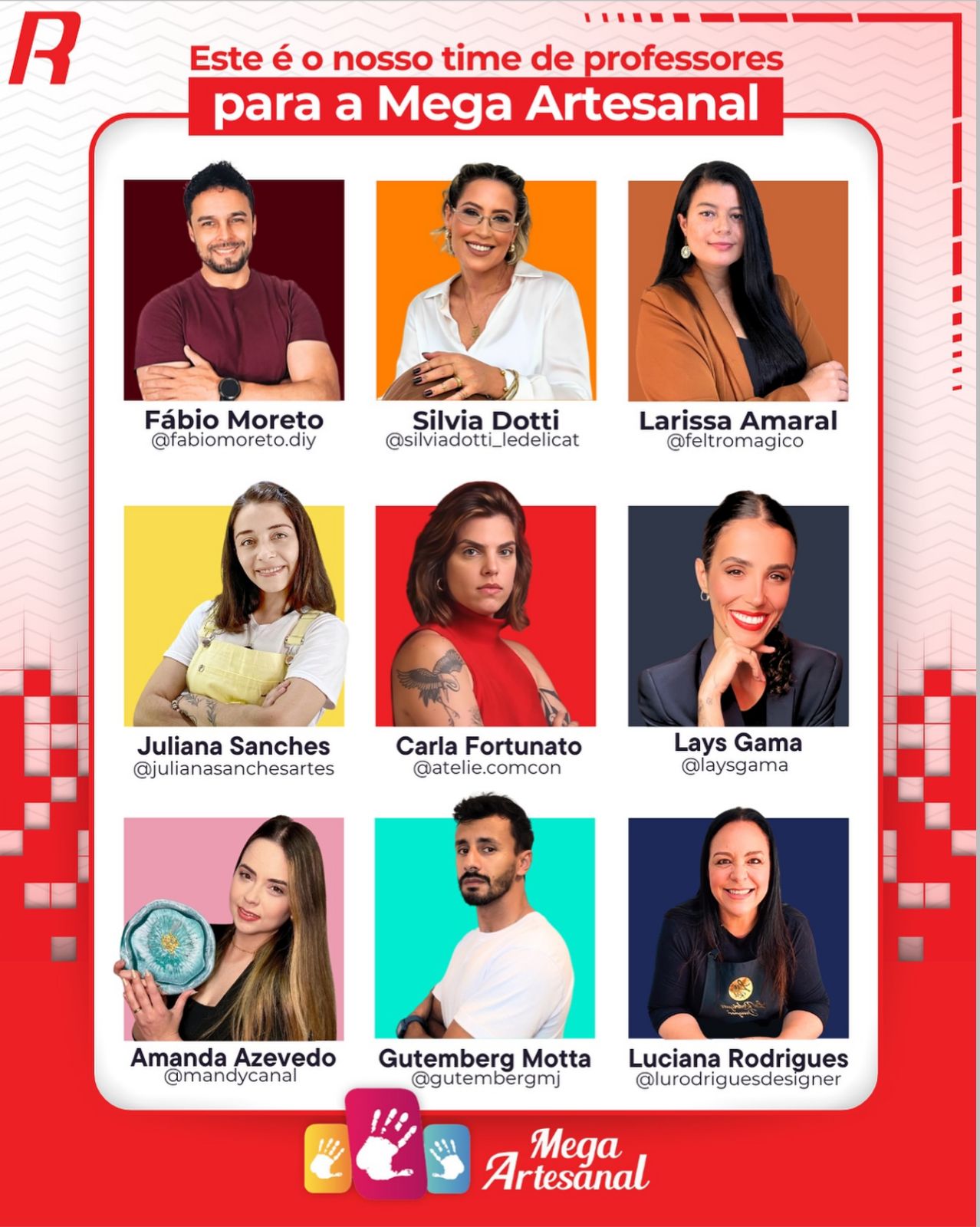 Confira o time de professores da Redelease na Mega Artesanal 2025